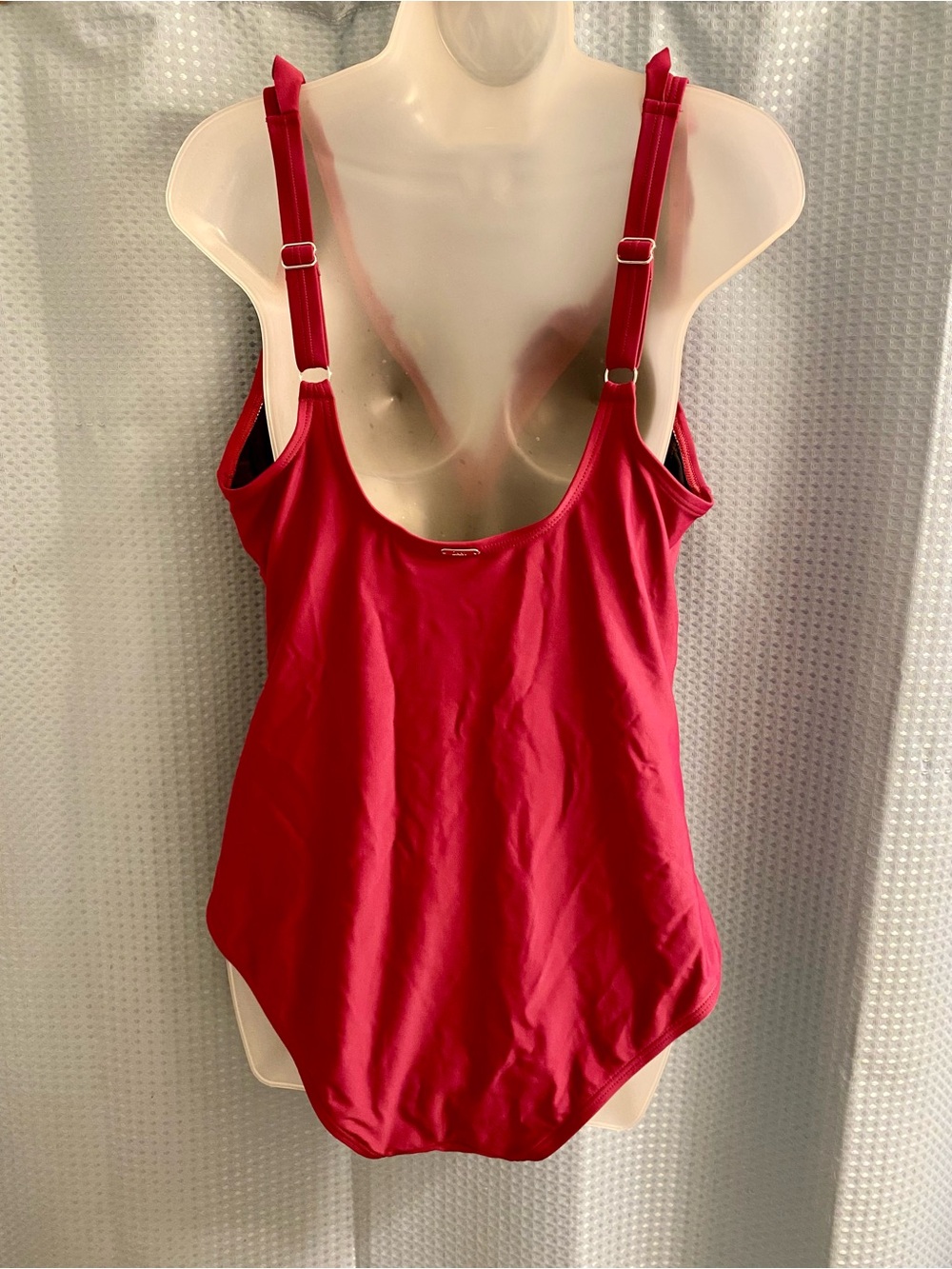 DKNY Raspberry Pink Ruffle Ruched Tummy Control One Piece Swimsuit 14 - Picture 10 of 10